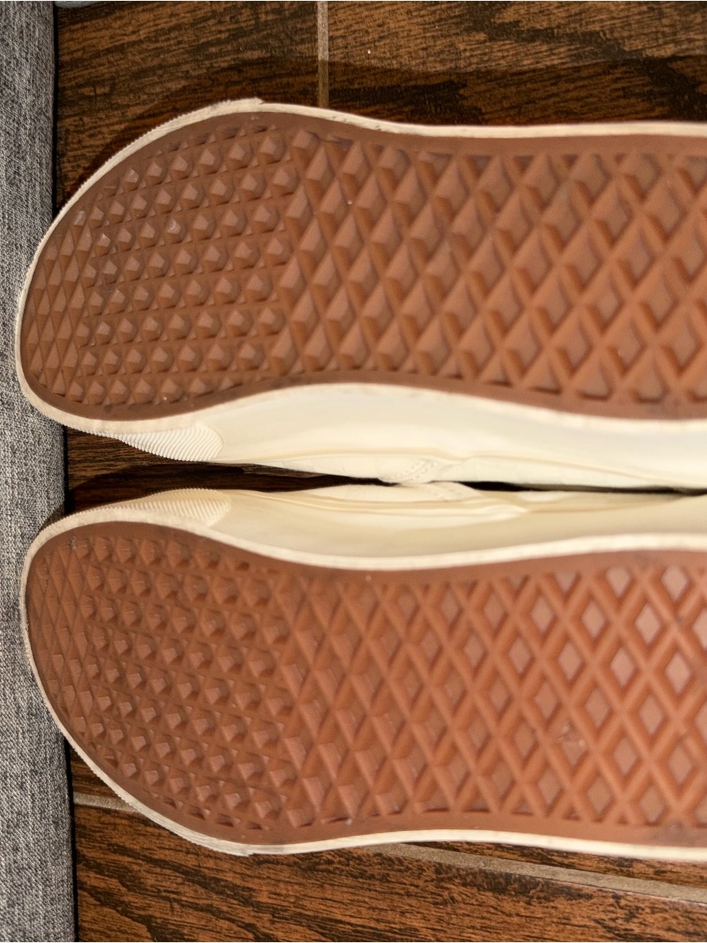 Vans Platform Checkerboard Slip-On Sneakers in Off-White/Cream - Picture 5 of 6